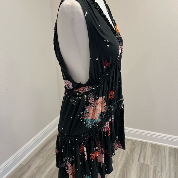 Free People Haze Gray Floral Print Tank Top Size Small - Picture 6 of 10